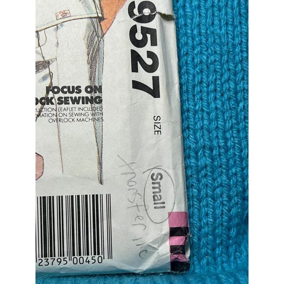 McCalls Sewing pattern 9527 T shirt dolman sleeve sweatshirt 1980s size small - Picture 2 of 7